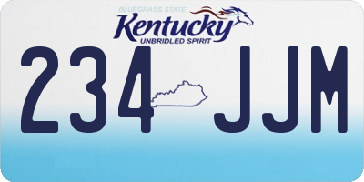 KY license plate 234JJM