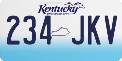 KY license plate 234JKV