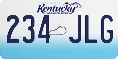 KY license plate 234JLG