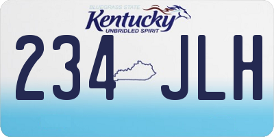 KY license plate 234JLH