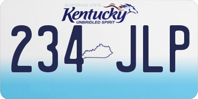 KY license plate 234JLP