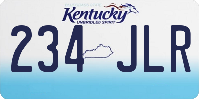 KY license plate 234JLR