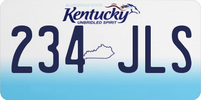 KY license plate 234JLS