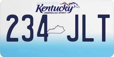 KY license plate 234JLT