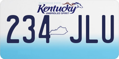 KY license plate 234JLU