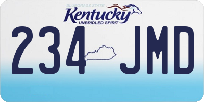 KY license plate 234JMD
