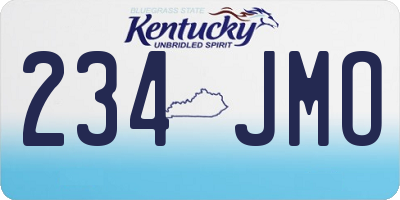 KY license plate 234JMO