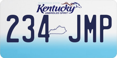 KY license plate 234JMP