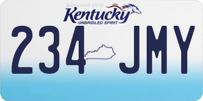 KY license plate 234JMY