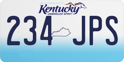 KY license plate 234JPS