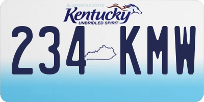 KY license plate 234KMW