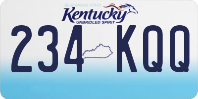 KY license plate 234KQQ