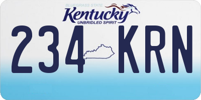 KY license plate 234KRN