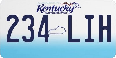 KY license plate 234LIH