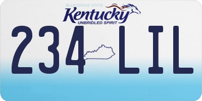 KY license plate 234LIL