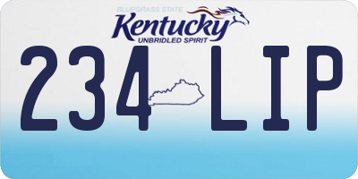 KY license plate 234LIP