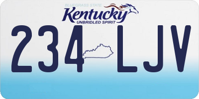 KY license plate 234LJV