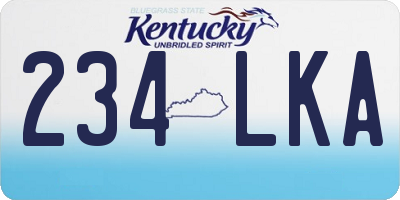 KY license plate 234LKA