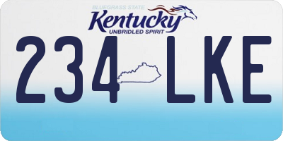 KY license plate 234LKE
