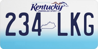 KY license plate 234LKG