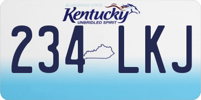 KY license plate 234LKJ