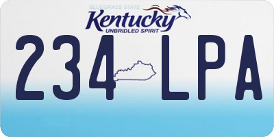 KY license plate 234LPA