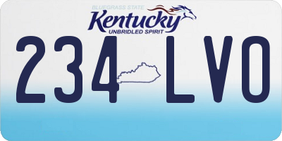 KY license plate 234LVO