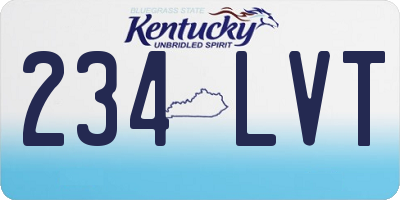 KY license plate 234LVT