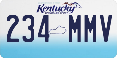 KY license plate 234MMV