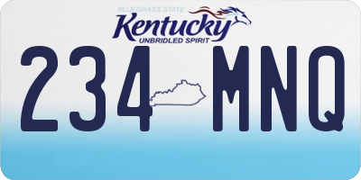 KY license plate 234MNQ
