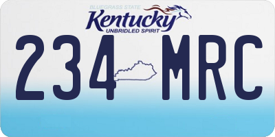 KY license plate 234MRC