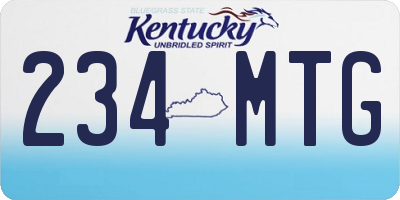 KY license plate 234MTG