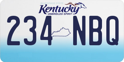 KY license plate 234NBQ