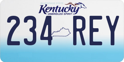 KY license plate 234REY