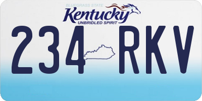 KY license plate 234RKV