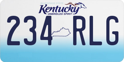 KY license plate 234RLG