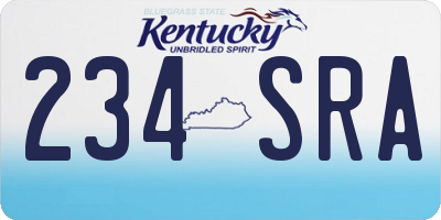 KY license plate 234SRA