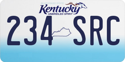 KY license plate 234SRC