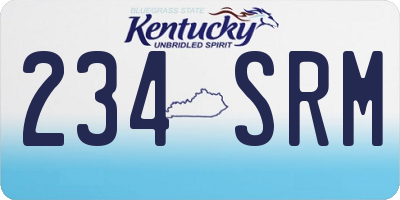 KY license plate 234SRM