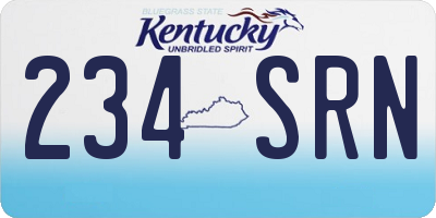 KY license plate 234SRN