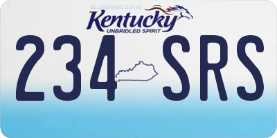 KY license plate 234SRS