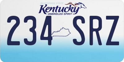 KY license plate 234SRZ