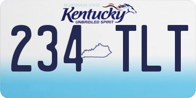 KY license plate 234TLT