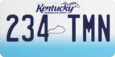 KY license plate 234TMN