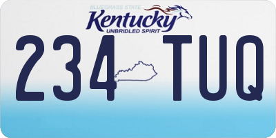 KY license plate 234TUQ