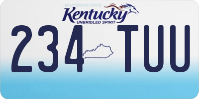 KY license plate 234TUU