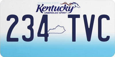 KY license plate 234TVC