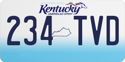 KY license plate 234TVD