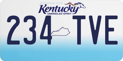 KY license plate 234TVE