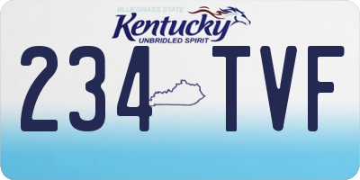 KY license plate 234TVF
